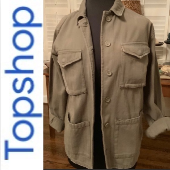 Topshop Jackets & Blazers - TopShop Army Jacket Size 6 New free shipping (6)